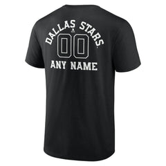 NHL Dallas Stars Personalized Name & Number Monochrome T-Shirt