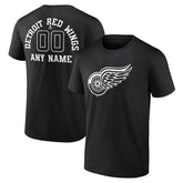 NHL Detroit Red Wings Personalized Name & Number Monochrome T-Shirt