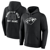 NHL Minnesota Wild Personalized Name & Number Monochrome Pullover Hoodie