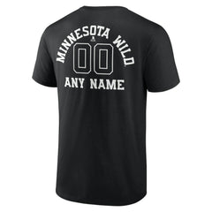 NHL Minnesota Wild Personalized Name & Number Monochrome T-Shirt