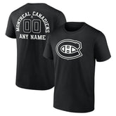 NHL Montreal Canadiens Personalized Name & Number Monochrome T-Shirt