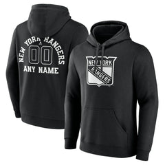 NHL New York Rangers Personalized Name & Number Monochrome Pullover Hoodie