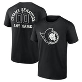 NHL Ottawa Senators Personalized Name & Number Monochrome T-Shirt