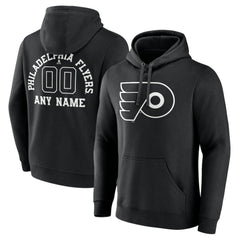 NHL Philadelphia Flyers Personalized Name & Number Monochrome Pullover Hoodie