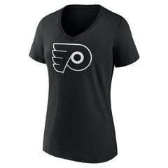NHL Philadelphia Flyers Women's Personalized Name & Number Monochrome V-Neck T-Shirt