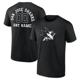 NHL San Jose Sharks Personalized Name & Number Monochrome T-Shirt