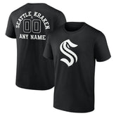 NHL Seattle Kraken Personalized Name & Number Monochrome T-Shirt