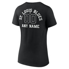 NHL St. Louis Blues Women's Personalized Name & Number Monochrome V-Neck T-Shirt