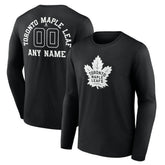 NHL Toronto Maple Leafs Personalized Name & Number Monochrome Long Sleeve T-Shirt