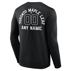 NHL Toronto Maple Leafs Personalized Name & Number Monochrome Long Sleeve T-Shirt