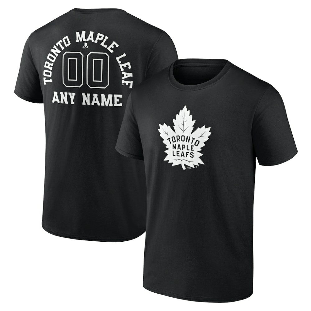 NHL Toronto Maple Leafs Personalized Name & Number Monochrome T-Shirt