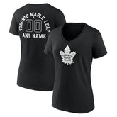 NHL Toronto Maple Leafs Women's Personalized Name & Number Monochrome V-Neck T-Shirt