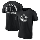 NHL Vancouver Canucks Personalized Name & Number Monochrome T-Shirt
