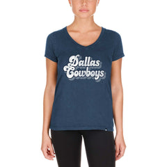 Women's Enzyme Wash Low V-Neck T-Shirt - Dallas Cowboys T-shirts