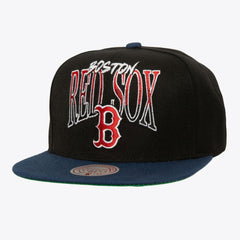 Black Boston Red Sox Mitchell & Ness Rise Up Snapback Hat