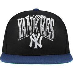 Black New York Yankees Mitchell & Ness Rise Up Snapback Hat