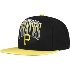 Black Pittsburgh Pirates Mitchell & Ness Rise Up Snapback Hat