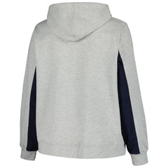 Heather Gray New York Yankees Profile Women's Plus Size Pullover Jersey Hoodie