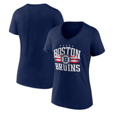 NHL Boston Bruins Women's Americana Team V-Neck T-Shirt