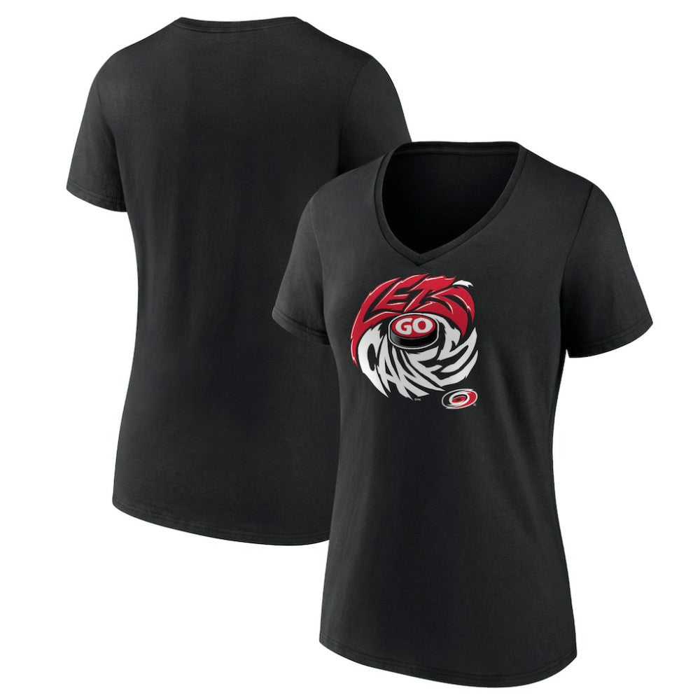 NHL Carolina Hurricanes Women's Native V-Neck T-Shirt