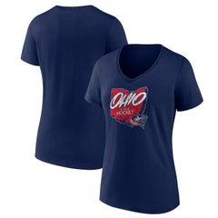 NHL Columbus Blue Jackets Women's Native V-Neck T-Shirt