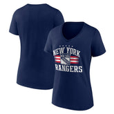 NHL New York Rangers Women's Americana Team V-Neck T-Shirt