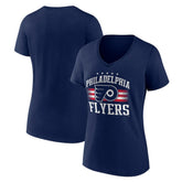 NHL Philadelphia Flyers Women's Americana Team V-Neck T-Shirt