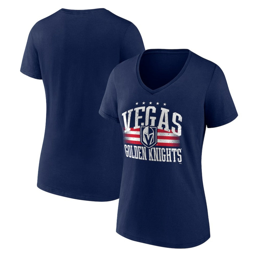 NHL Vegas Golden Knights Women's Americana Team V-Neck T-Shirt