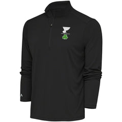 NHL St. Louis Blues Antigua Shamrock Tribute Quarter-Zip Pullover Top