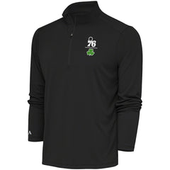 Philadelphia 76ers Antigua Shamrock Tribute Quarter-Zip Pullover Top