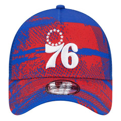 New Era Philadelphia 76ers Tip Off A-Frame Trucker 9FORTY Adjustable Hat