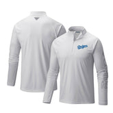 White Los Angeles Dodgers Columbia Terminal Tackle Omni-Shade Raglan Quarter-Zip Pullover Top