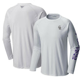 White Colorado Rockies Columbia Terminal Tackle Long Sleeve T-Shirt