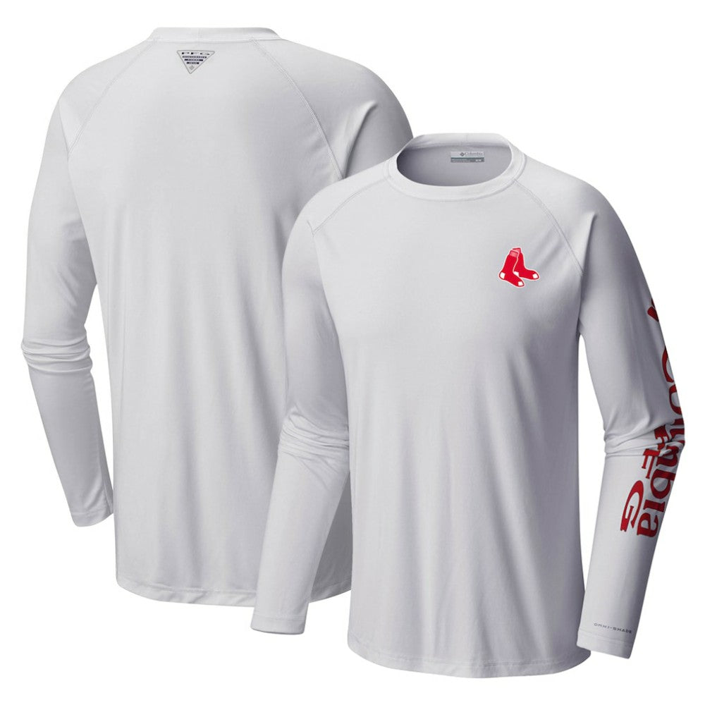 White Boston Red Sox Columbia Terminal Tackle Long Sleeve T-Shirt