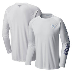 White Tampa Bay Rays Columbia Terminal Tackle Long Sleeve T-Shirt