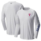 White Texas Rangers Columbia Terminal Tackle Long Sleeve T-Shirt