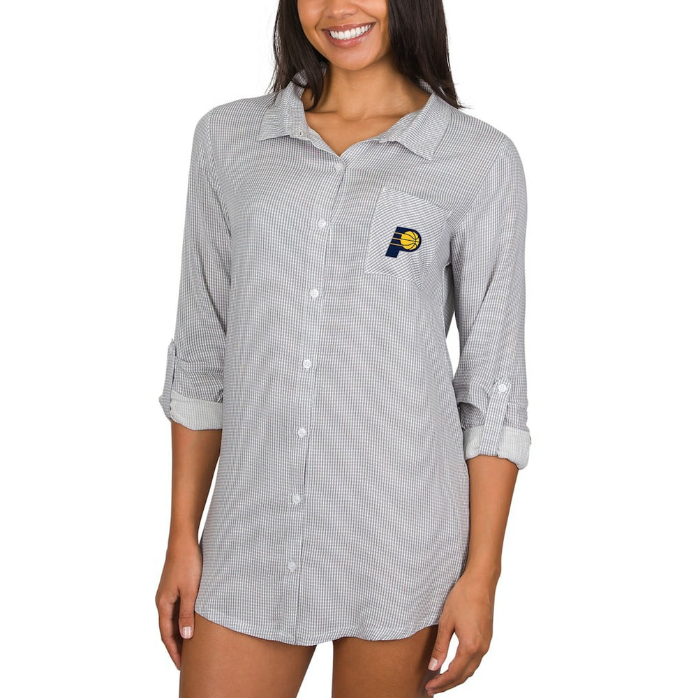 Indiana Pacers Concepts Sport Women's Melody Woven Long Sleeve Nightshirt