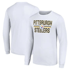 Starter Team Mesh Print Graphic Long Sleeve T-Shirt - Pittsburgh Steelers T-shirts