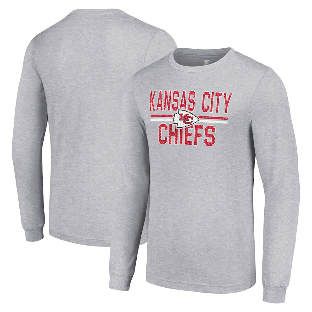 Starter Team Mesh Print Graphic Long Sleeve T-Shirt - Kansas City Chiefs T-shirts