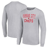 Starter Team Mesh Print Graphic Long Sleeve T-Shirt - Kansas City Chiefs T-shirts