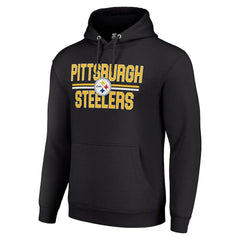 Starter Unisex Team Mesh Print Graphic Tri-Blend Pullover Hoodie - Pittsburgh Steelers Hoodies