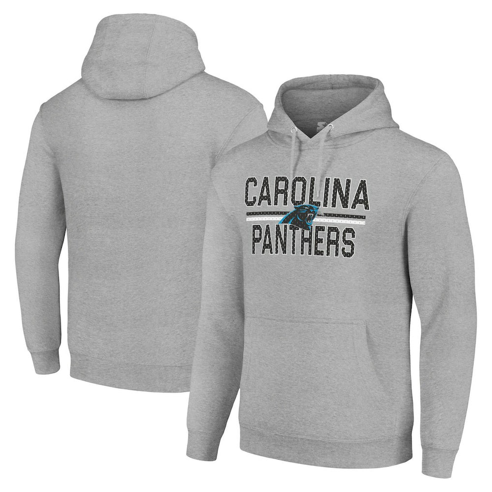 Starter Unisex Team Mesh Print Graphic Tri-Blend Pullover Hoodie - Carolina Panthers Hoodies