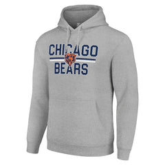 Starter Unisex Team Mesh Print Graphic Tri-Blend Pullover Hoodie - Chicago Bears Hoodies