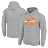 Starter Unisex Team Mesh Print Graphic Tri-Blend Pullover Hoodie - Denver Broncos Hoodies