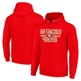 Starter Unisex Team Mesh Print Graphic Tri-Blend Pullover Hoodie - San Francisco 49ers Hoodies