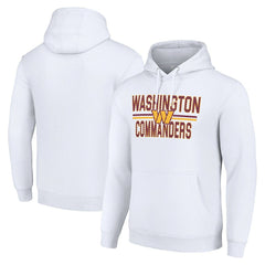 Starter Unisex Team Mesh Print Graphic Tri-Blend Pullover Hoodie - Washington Commanders Hoodies