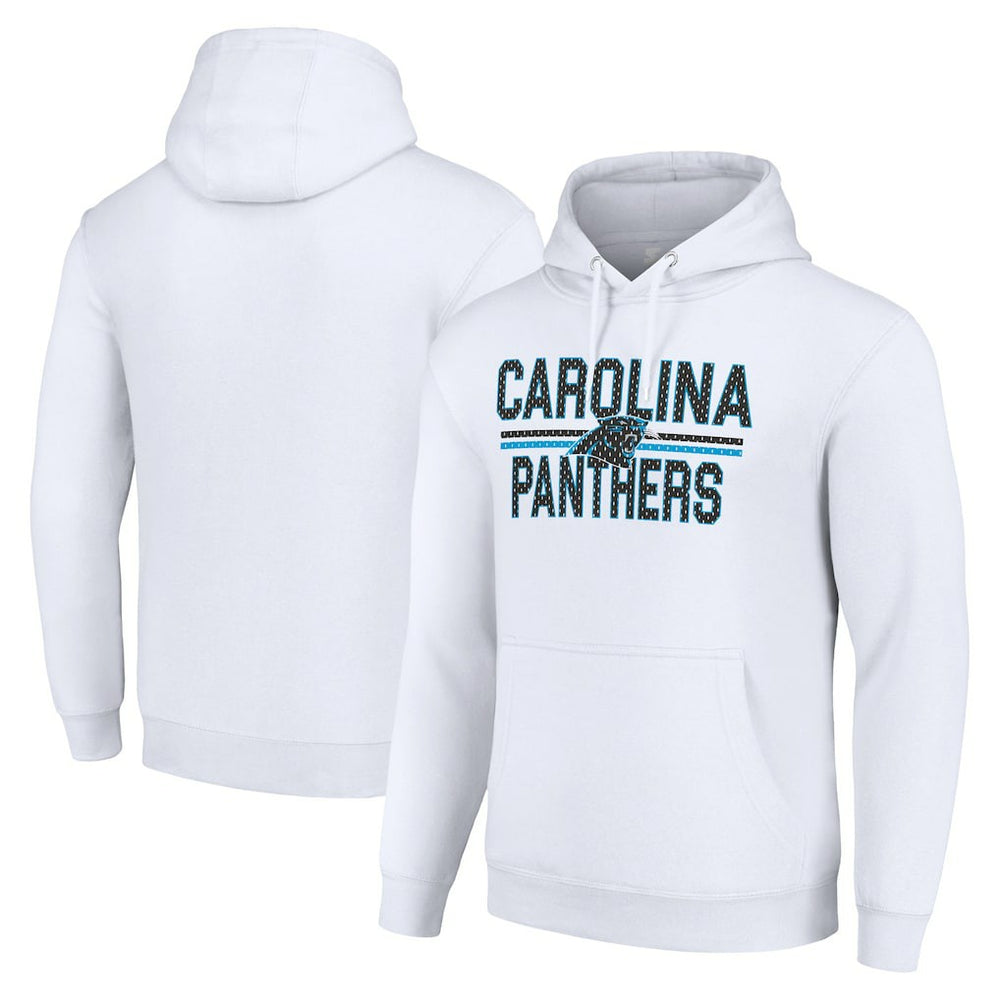 Starter Unisex Team Mesh Print Graphic Tri-Blend Pullover Hoodie - Carolina Panthers Hoodies
