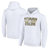 Starter Unisex Team Mesh Print Graphic Tri-Blend Pullover Hoodie - Pittsburgh Steelers Hoodies