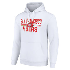 Starter Unisex Team Mesh Print Graphic Tri-Blend Pullover Hoodie - San Francisco 49ers Hoodies