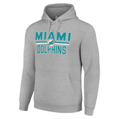 Starter Unisex Team Mesh Print Graphic Tri-Blend Pullover Hoodie - Miami Dolphins Hoodies